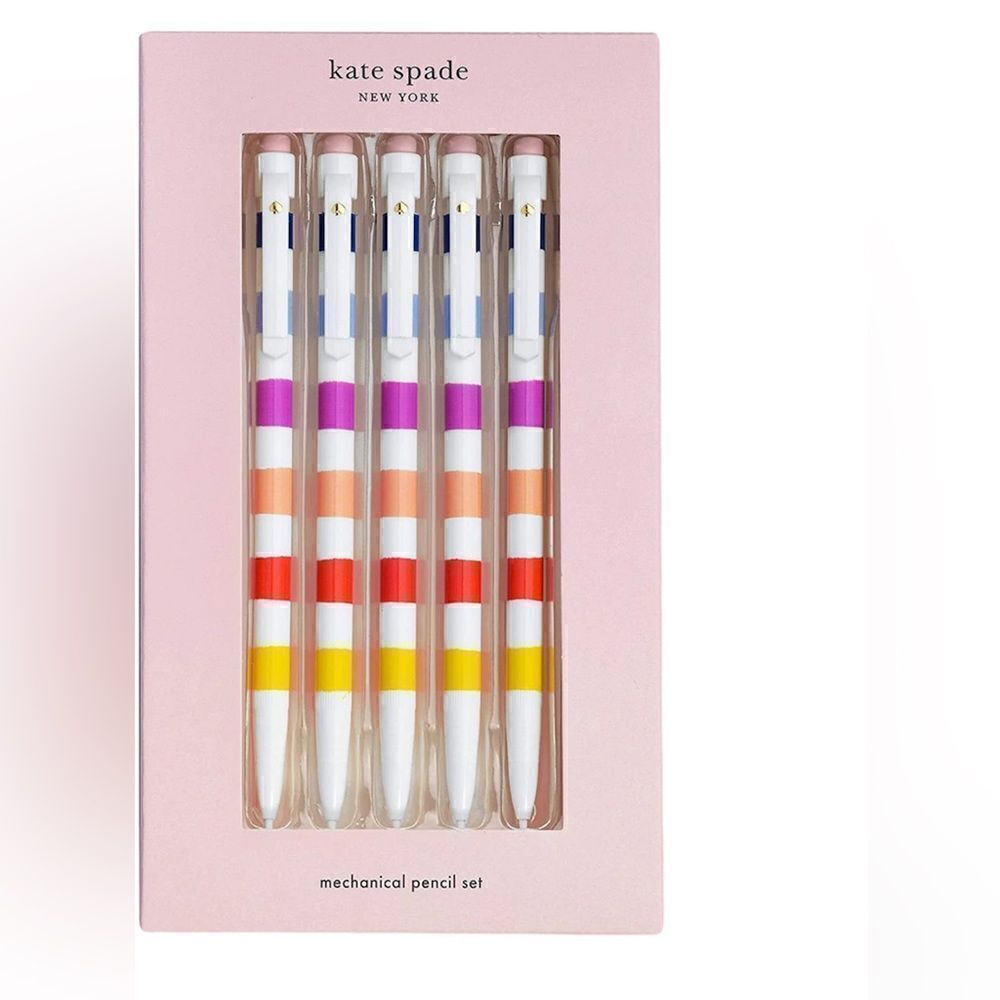 Kate ♠️Spade Candy Stripe Mechanical Pencil Set!